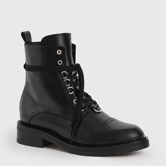 AllSaints Black Women´s Leather Lira Hiker Black Boots...